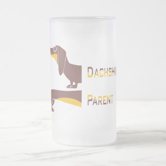 Chope Givrée Drôle mignon dachshund pour parent chien long (Centre)