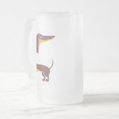 Chope Givrée Drôle mignon dachshund pour parent chien long (Devant gauche)