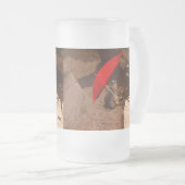 Chope Givrée Drôle Sun Smart Meerkat sous parapluie, (Devant droit)