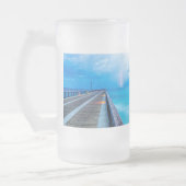 Chope Givrée Éclair À Navarre Beach Jetée De Verre Dépoli Bière (Gauche)