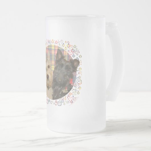 Chope Givrée Ecosse roux et noir sur Tartan (Devant droit)