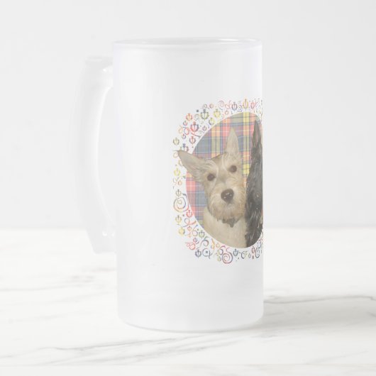 Chope Givrée Ecosse roux et noir sur Tartan (Devant gauche)