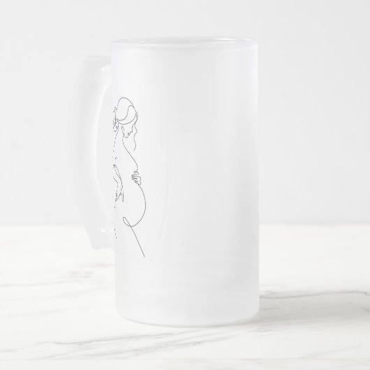 Chope Givrée Élégance maternelle : Femmes enceintes Line Art (Devant gauche)