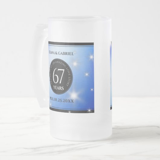 Chope Givrée Élégant 67e anniversaire Mariage de Star Sapphire (Devant gauche)