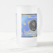 Chope Givrée Élégant 9e anniversaire Mariage Lapis Lazuli (Devant droit)