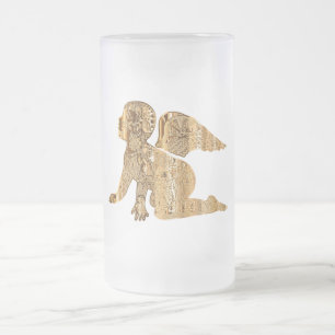 Chope Givrée Élégant Ange doré brillant Blanc céleste