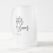 Chope Givrée Élégant Black Script Père de la chambre Nom Cadeau (Devant gauche)