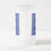 Chope Givrée Élégant Graduation Monogramme Bleu Marbre Or Huile (Centre)