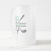Chope Givrée Élégant minimaliste Golf personnalisé Monogramme g (Devant gauche)