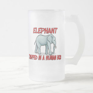 Chope Givrée Éléphant emprisonné à un corps humain