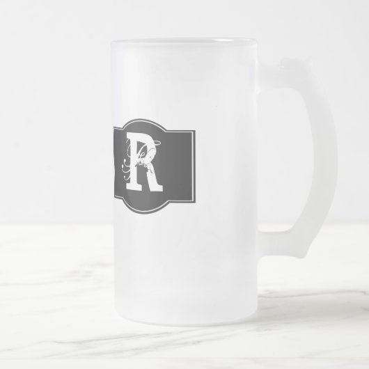 Chope Givrée Étiquette noir Monogrammé (Droit)