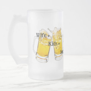Chope Givrée Femme+Enfants=Mug givrée à la bière