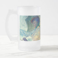 Femme Monet avec un parasol face à gauche