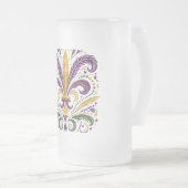 Chope Givrée Fleur de lis jaune et vert violet (Devant droit)