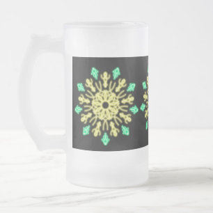 Chope Givrée Fleur de néon jaune et vert