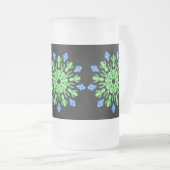 Chope Givrée Fleur de néon vert et bleu (Devant droit)
