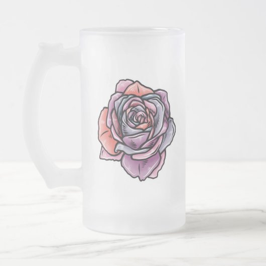 Chope Givrée Fleur Rose coloré (Gauche)