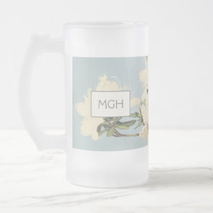 Chope Givrée Fleurs d'Azalée Blanc Crème Vintage Monogramme