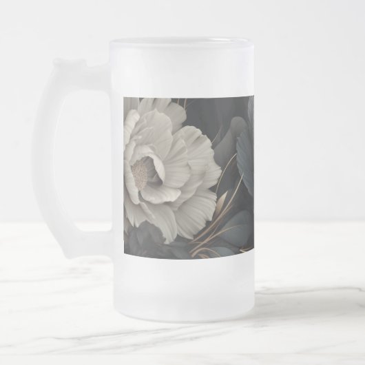 Chope Givrée Fleurs noires et blanches (Gauche)