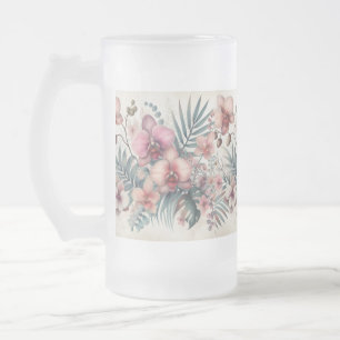 Chope Givrée Fleurs tropicales et aquarelle feuille