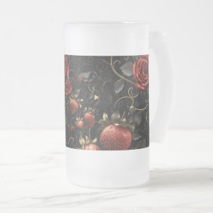 Chope Givrée Fraises baroques et Roses Motif sans couture