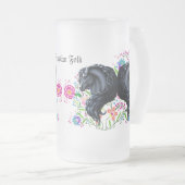 Chope Givrée frieisna cheval, étalon, fleurs folkloriques (Devant droit)