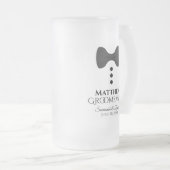 Chope Givrée Fun Groomsman Cravate noire Tuxedo Frosted Beer Mu (Devant droit)