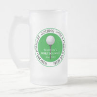 Funny Golf Golfing Boule de golf Tee verre