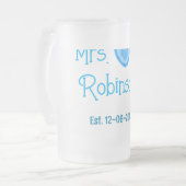 Chope Givrée Futur mariée Mme ajouter nom date aquarelle cœur b (Devant gauche)