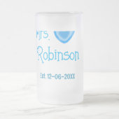 Chope Givrée Futur mariée Mme ajouter nom date aquarelle cœur b (Centre)