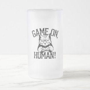 Chope Givrée Gamer Cat Design Jeu Sur L'Homme - Cute Funny Cat