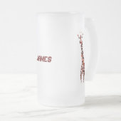 Chope Givrée Giraffes d'art faunique Nom personnalisé (Devant droit)