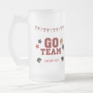 Chope Givrée Go Team Football Fan Red et Black Festive Sports