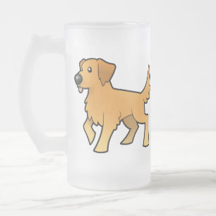 Chope Givrée Golden retriever de bande dessinée
