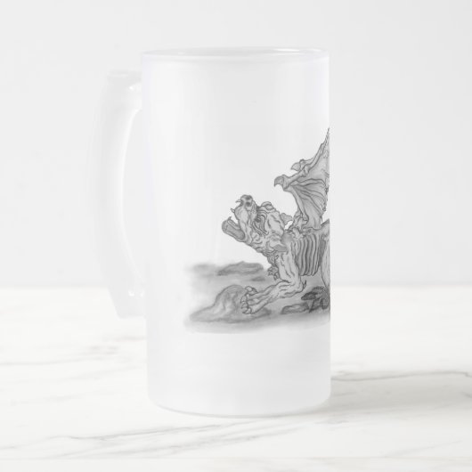 Chope Givrée GOLEM Gargoyle Design noir et blanc (Devant gauche)