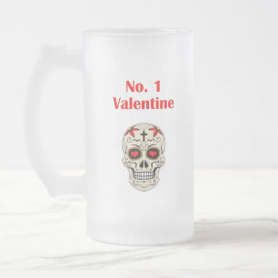 Chope Givrée Gothique Numéro 1 Saint-Valentin Coeur Sugar Crâne
