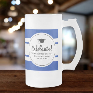 Chope Givrée Graduation sportive Moderne Collegiate Bleu Bleu B