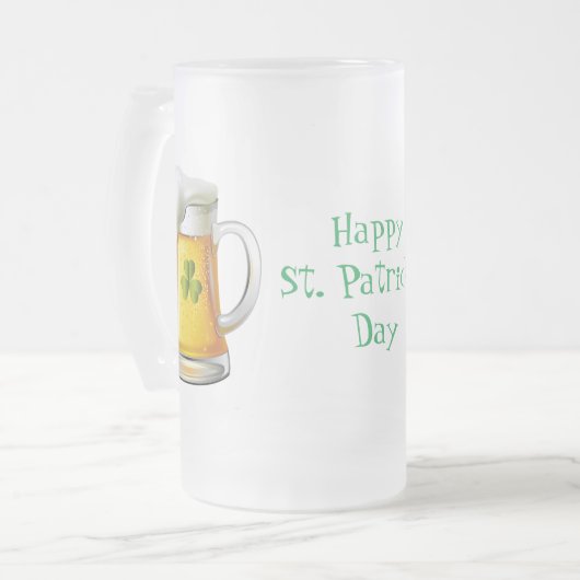 Chope Givrée Grande Mug-St. Patrick's Day congelé (Devant gauche)