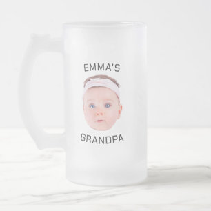 Chope Givrée Grandpa Boug cadeau, Personnalisé Visage bébé, Cad