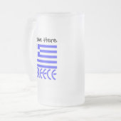 Chope Givrée Grèce et drapeau grec avec votre nom (Devant gauche)