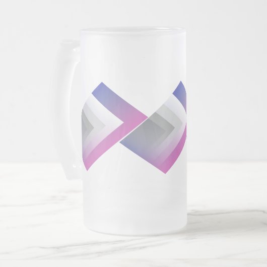 Chope Givrée gris bleu Fuchsia (Devant gauche)