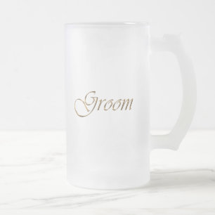 Chope Givrée Groom, écriture or élégant chic