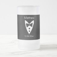 groomsman ajouter nom année noir arc chemise crava