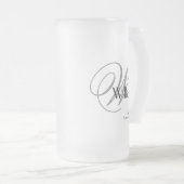 Chope Givrée Groomsman Cadeau Moderne Monogramme Initial & Nom  (Devant droit)