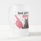 Chope Givrée Happy Fête des pères Papa Chat Avec Doigts De Mous (Devant gauche)