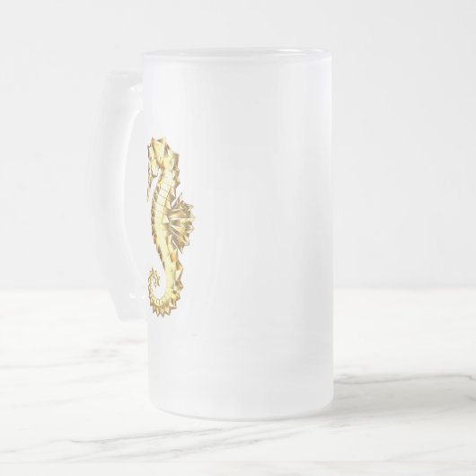Chope Givrée Hippocampe Polygonal Or (Devant gauche)