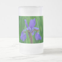 Hollandais Bleu parmi les Feuilles Verre Frosted B