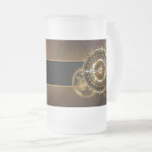 Chope Givrée Horloge Steampunk avec des engrenages anciens (Devant droit)