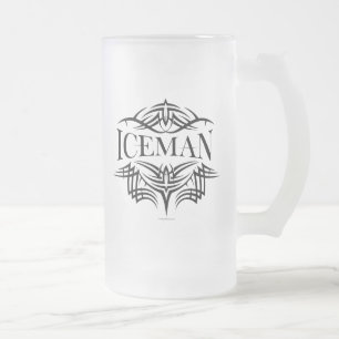 Chope Givrée Iceman de hockey tribal (plaine) Bière en verre dé