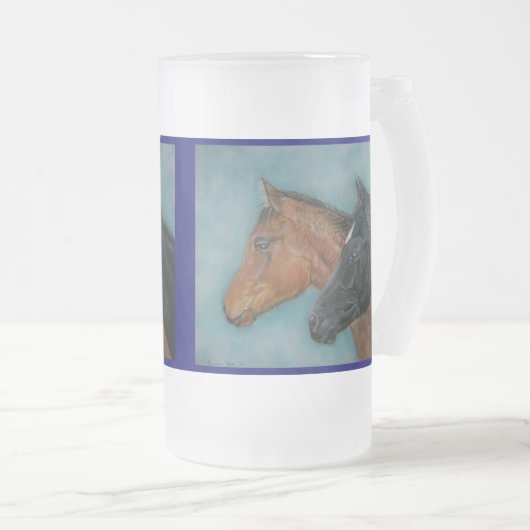 Chope Givrée image équine du poulain noir renard brun renard (Devant droit)